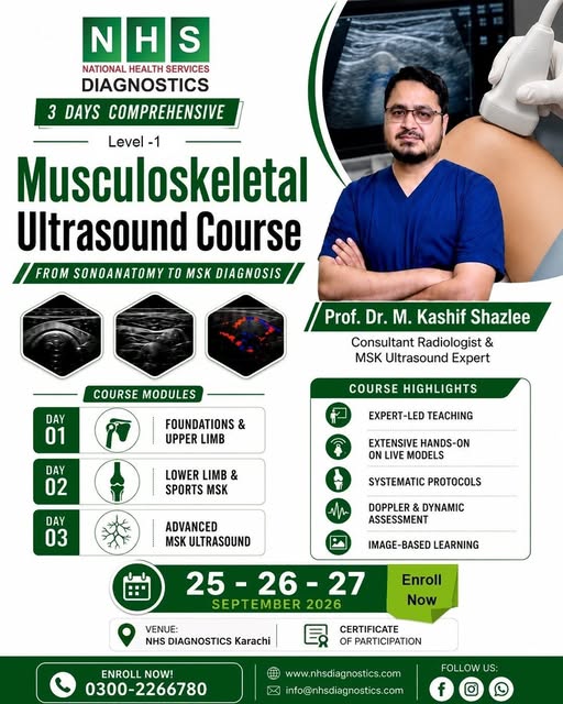 Musculoskeletal Ultrasound Course - NHS Diagnostics Karachi